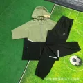 Green + black jacket suit 1003
