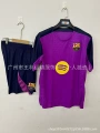 2526 barcelona rose red purple short sleeve player edition suit