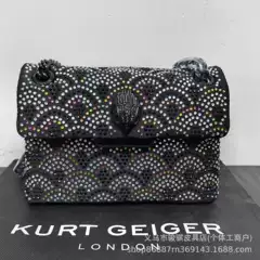 New eagle bag UK kurt geiger shoulder slung fan black hot drill high color value bag factory