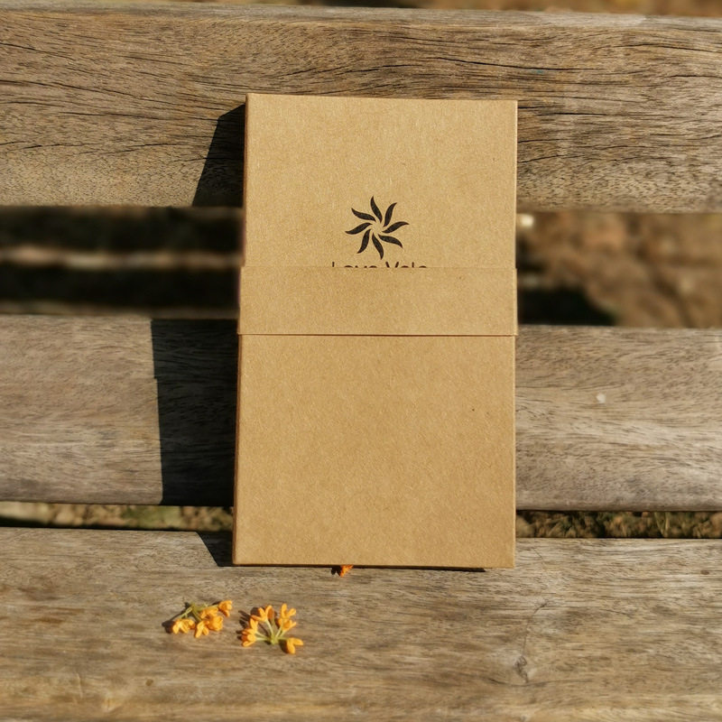 Kraft paper retro flip key chain packaging jewelry box wholesale jewelry necklace box in stock plus LOGO