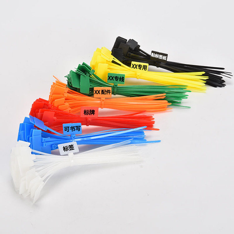 Label Cable Ties Nylon Plastic Self-Locking Network Cable Markers Warehouse Cable Ties Colorful Cable Ties