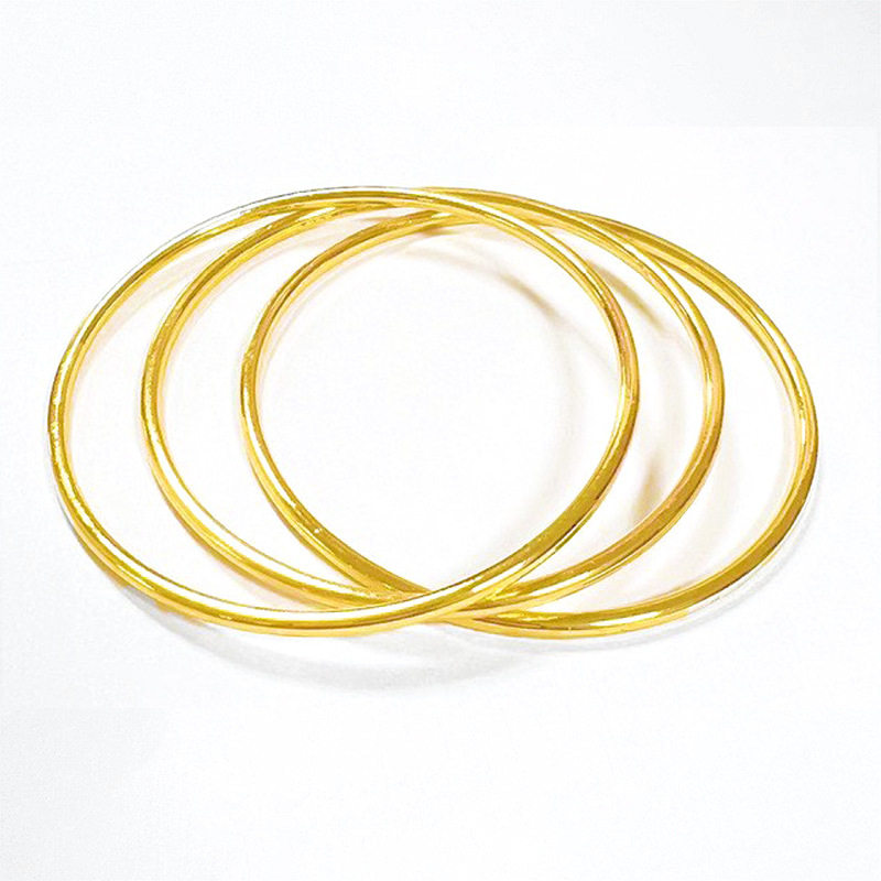 High-end element ring bracelet 3mm solid polished simple bra...