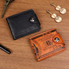 Cross-Border Men's Dollar Wallet Large Capacity Multi-Card Slot Buckle Banknote Holder Multi-Functional Dollar Wallet Manufacturer Ready Stock