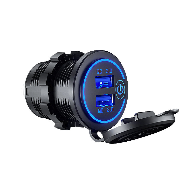 Keweige QC3.0 fast charging car charging with touch switch car modification car charging modified car USB socket