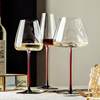 Hand-blown Black Bow-tie Crystal Glass Transparent Red Wine Glass Household Simple Goblet Decanter suit Wine Utensils