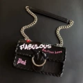 Graffiti braided black trumpet