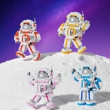 Совместим с конструкторами Lego astronauts и астронавтами, собирающими пазлы из строительных блоков, китайскими аэрокосмическими моделями украшений ручной работы, детскими игрушками