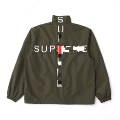 [cross letter--jacket] olive green