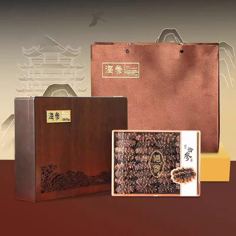 Lightly Dried Sea Cucumber Gift Box Packaging, Dried Sea Cucumber, Mid-Autumn Festival Packaging, Double Semi-Circle, Non-Dalian, Ready-To-Eat, Festive Seafood for the Mid-Autumn Festival