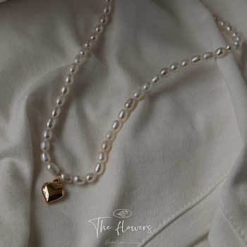 Quality Real Photograph Freshwater Pearl Natural @ Plated 14K Plain Elegant Japanese and Korean Necklace Temperament Clavicle Chain Live Necklace