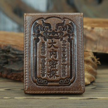 Ancient Chaoke Genuine Leather Driver's License Leather Case for Friends Gifts Retro Top Layer Cowhide Multifunctional ID Bag Card Case