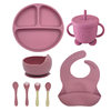 Silicone Children's Dinner Plate, Food-Grade Tableware Set, Maternal and Infant Products, Baby Food Bowl, Feeding Fork, Spoon, Suction Cup for Infants and Children