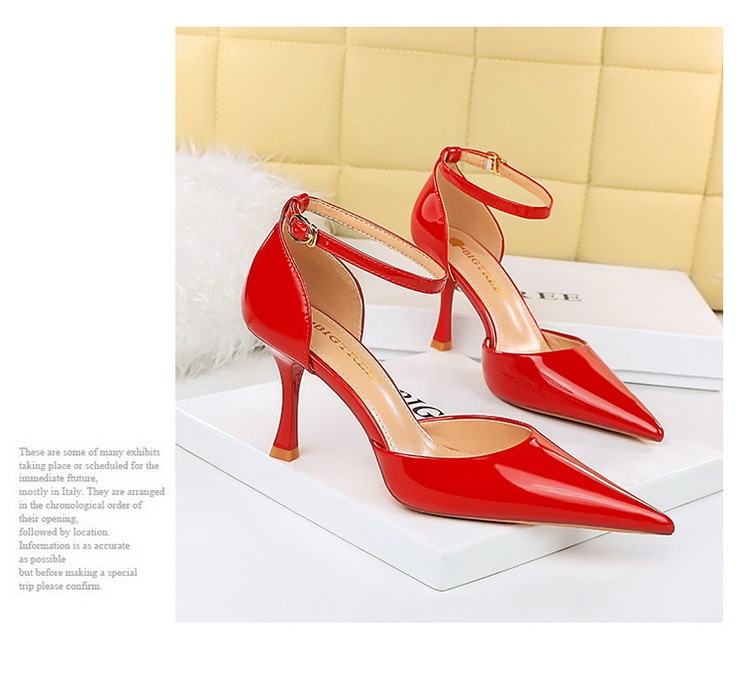 Sandal cao gót nữ mũi nhọn quai ngang gót ly, đế cao su, phong cách thanh lịch — Màu đen, Màu đỏ, Màu đỏ rượu, Màu nude