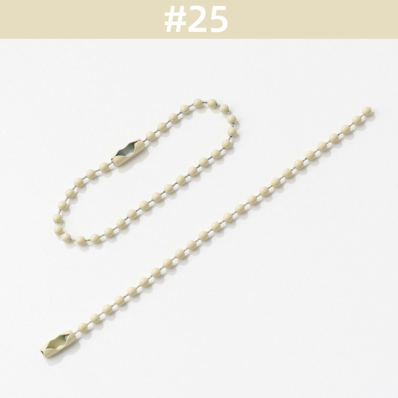 金属彩色珠链2.4mm波珠链糖果色diy饰品配件吊牌链烤漆咕卡挂链条