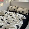 American Retro Black Butterfly Quilt Cover, Home-Style Bedding Four-Piece Set, Dormitory Three-Piece Set