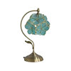 Tiffany Creative Petal Table Lamp Romantic European Bronze Lamp Bedroom Decoration Cafe Desk Wedding Bedside Table