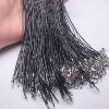 Factory Direct Sales, Wax Leather Rope diy Wax Thread pu Leather Lobster Clasp Black Rubber Pendant Rope Hanging Neck for Men and Women