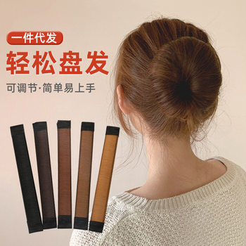 Factory wholesale Europe and the United States new ball head hair curling hair treasure lazy hair artifact flower bud pop ring