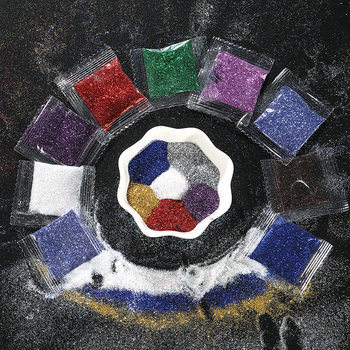 Colorful Glitter Powder Nail Glitter Powder Nail Art Accessories Super Bright Powder Accessories Slime Wearable Materials Shiny