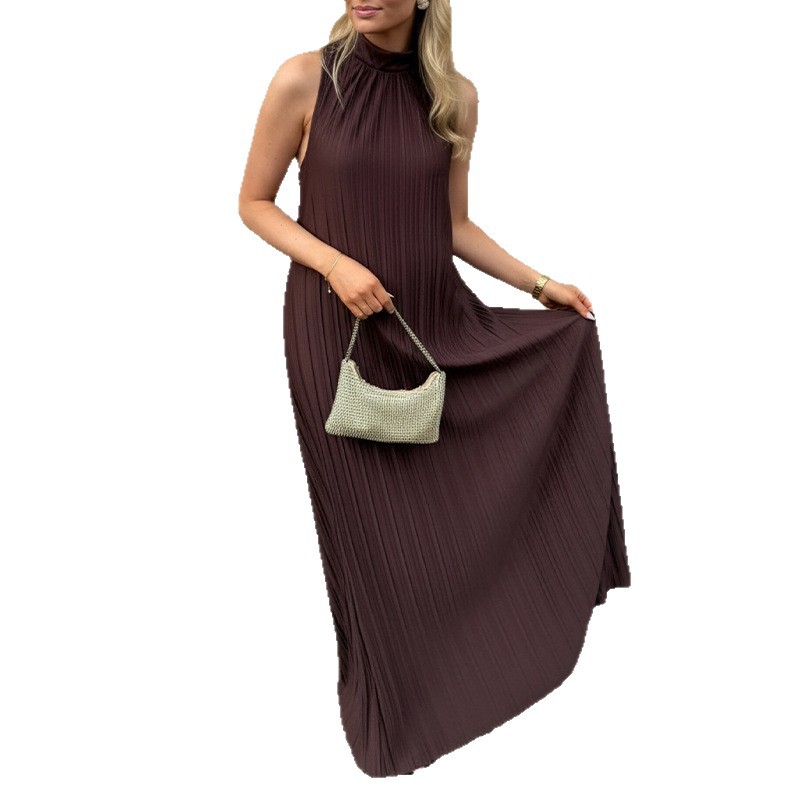 Elegant Striped Maxi Dress for Women Sleeveless Summer Fashion High End Feel Perfect for Parties and Events