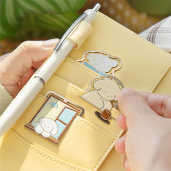 Mo Mo Original Metal Bookmark Dog Club Cute Pet Theme Student Reading Mark Memo Book Clip