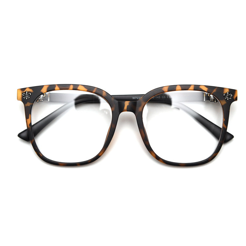 72350 new large frame TR90 myopia glasses frame men's and women's online famous literary retro flat frame can be equipped with the number of degrees