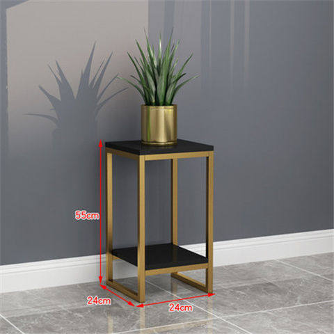 室内多层置物架北欧铁艺花架软装客厅简约架金色落地盆景装饰bjs