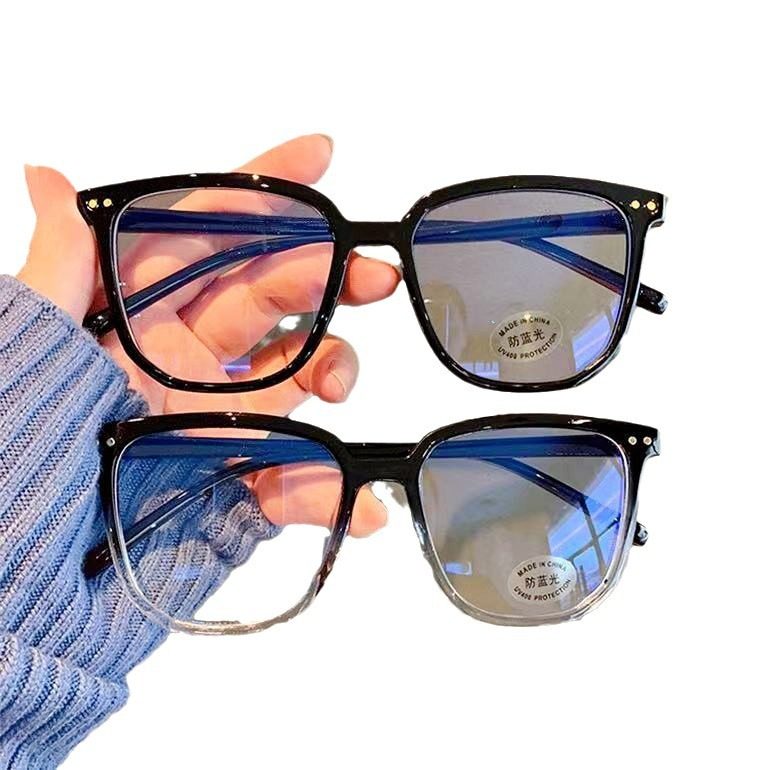 New anti-blue light glasses women's Korean-style plain glasses frame irregular glasses frame men's finished myopia glasses wholesale