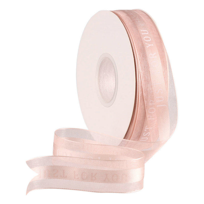 Free Shipping 2.5cm Letter Medium Satin Edge Mesh Printing Yarn Ribbon Holiday Wedding Decoration Gift Wrapping Belt Cake