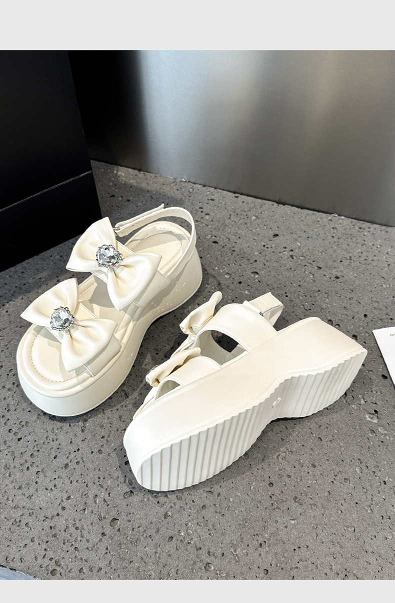 Dép sandal nữ quai chữ V đơn giản, chất liệu microfiber, đế PU êm nhẹ — Len tinh khiết, Đen chi tiết 12