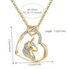 Europe and the United States cross-border hot 26 letters color zircon copper material love pendant children's jewelry unicorn necklace