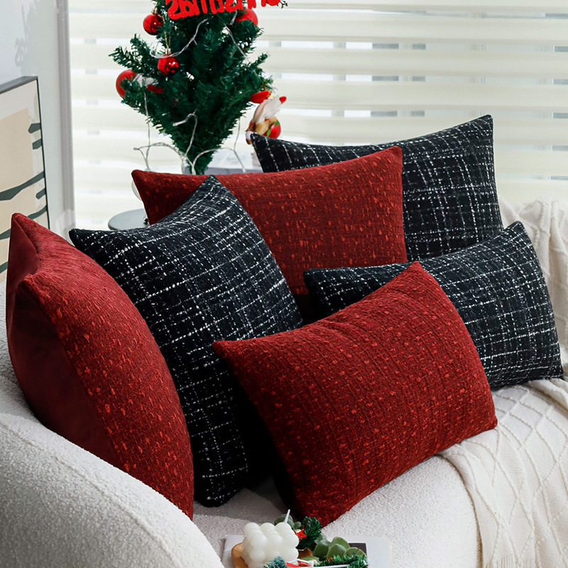 Amazon Christmas red festive cushion sofa bedside pillow pillow cross-border living room sofa cushion cover