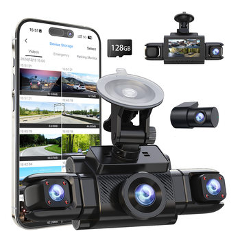 Cross-Border Rexing Four-Lens Driving Recorder Hd 1080P Wide-Angle Night Vision 4-Recording Camera Parking Monitoring