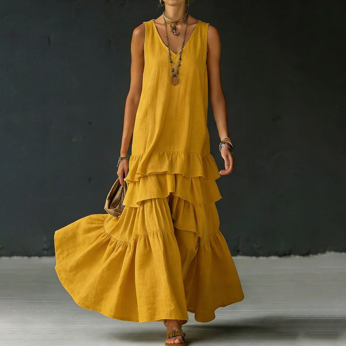Casual Solid Color Long Cake Skirt Elegant Design Versatile Style for Everyday Wear Wholesale Available