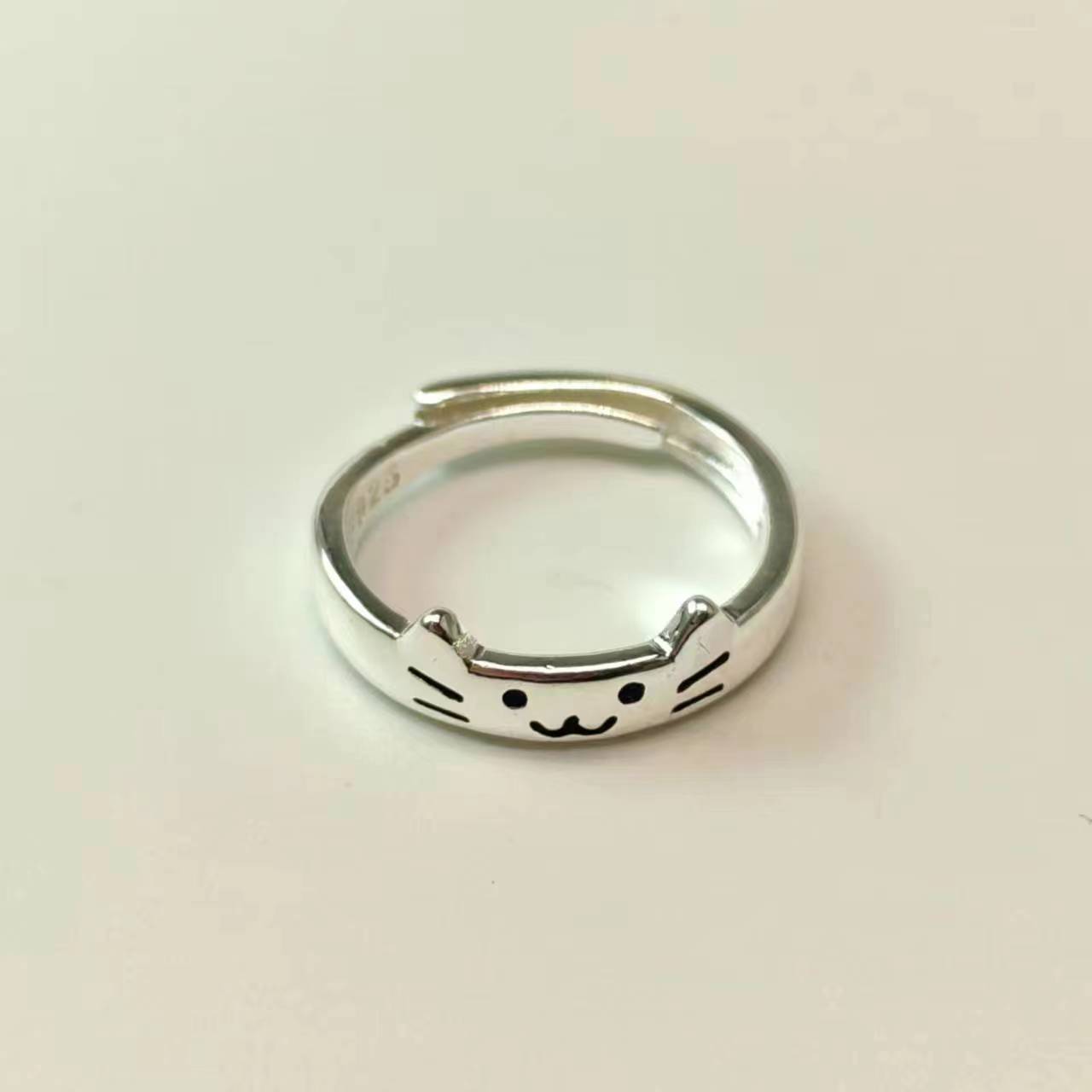 Cat and Dog Diary Rings, Kitten and Puppy Couple Rings, Personalized Niche Design, Adjustable Open-Ended Index Finger Rings