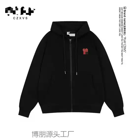 2026 Hot-Selling Autumn and Winter New Heavyweight 350 Couple Trendy Brand Loose Cardigan Hooded Sweatshirt for Men