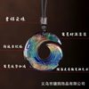 Temperature-sensitive color-changing safety buckle necklace for men and women can change color with body temperature pendant couple fashion pendant
