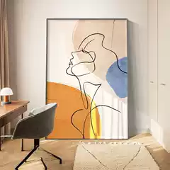 Modern Minimalist Living Room Decorative Painting Sofa Background Wall Floor Painting Abstract Characters Light Luxury Hallway High-end Hanging Painting