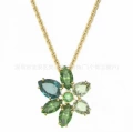 Green flower necklace