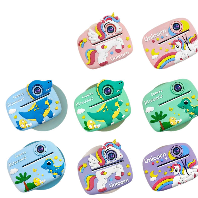 Cross-Border Children's Instant Print Camera, High-Definition Mini Dual Front and Rear Cameras, Instant Digital Thermal Printing