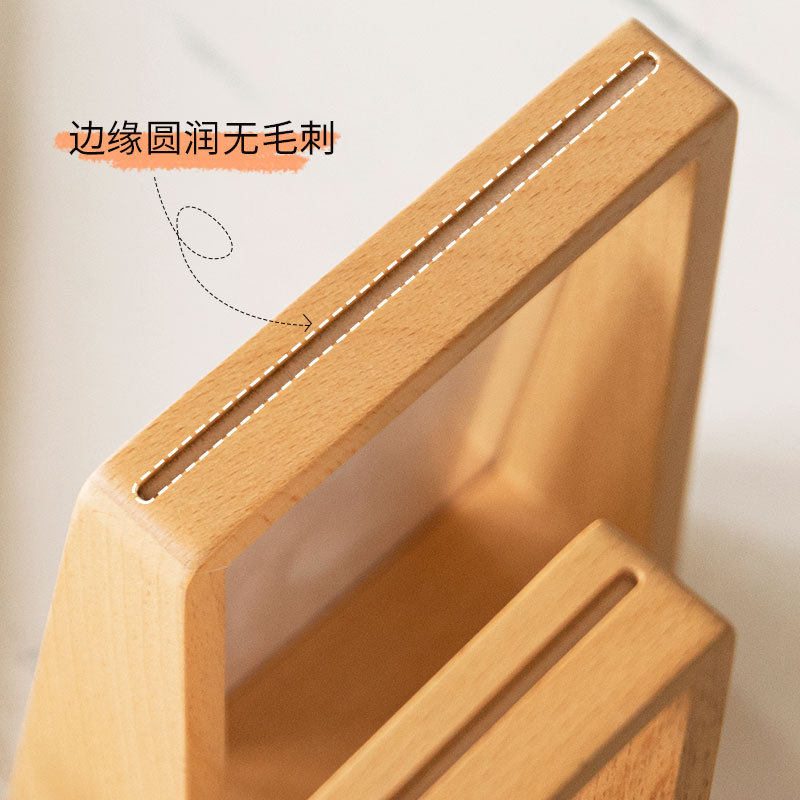 ins Style Acrylic Solid Wood Photo Frame Platform Trapezoidal Creative Print Photo Frame Mounting Display diy Gift