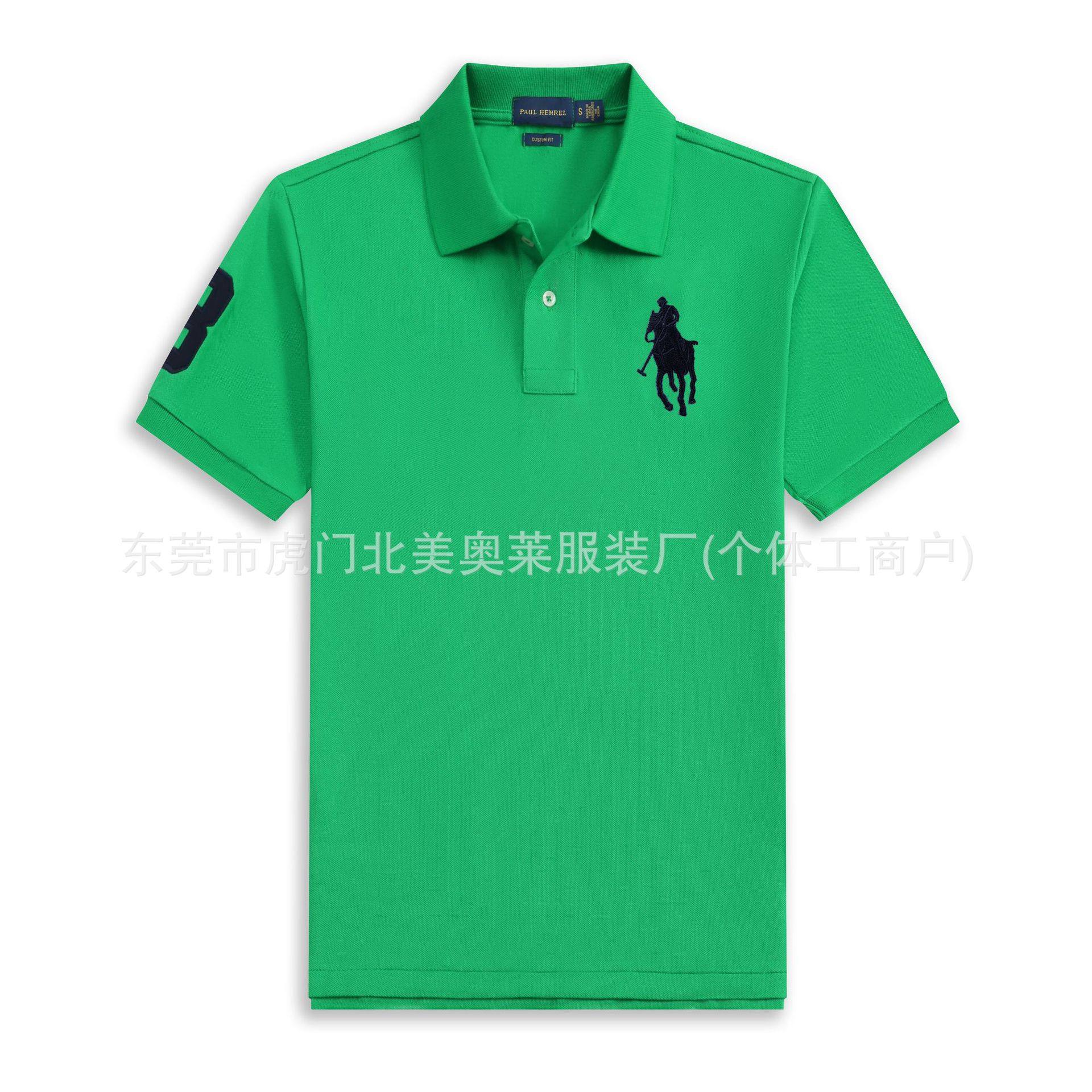 高品质版RL保罗大马标男士短袖polo衫纯棉翻领t恤男休闲马球衫