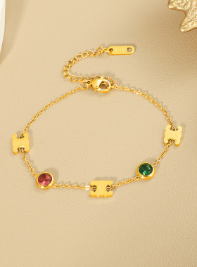 高级感不掉色轻奢手链钛钢复古女