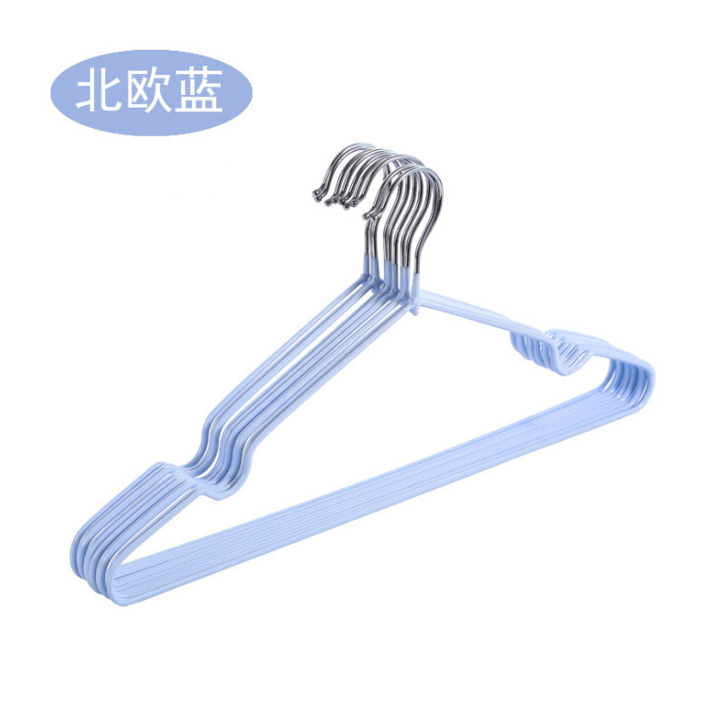 Adult plastic coated hanger wholesale hook seamless drying hanger household non-slip clothes hanger groove clothes rack