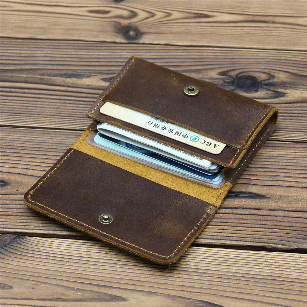 1070 manufacturers first layer cowhide men's card bag driver's license leather case organ credit bank card bag coin purse