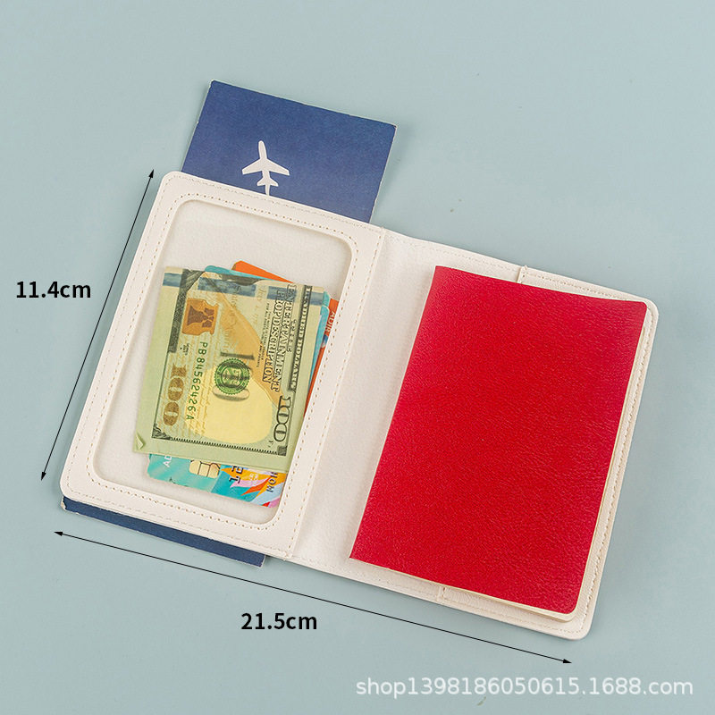 New Cross-Border Popular Passport Cover Pu Passport Holder Ticket Holder in Stock Wholesale Factory Direct Passport Bag