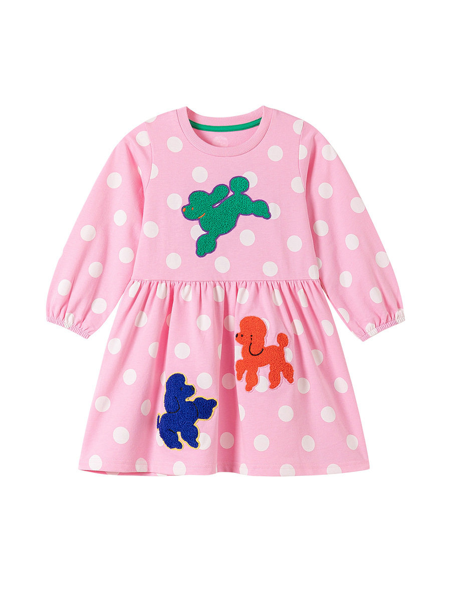 [Style] Children's Clothing, New Autumn Kids' Dress, Cute Applique Cotton Kids' Dress