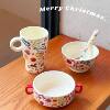 Christmas Gift Tableware High Beauty Value Ritual Sense Household One-person suit Ceramic Neat Bowl Rice Bowl Mug