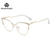 New Cat's Eye Metal Frame Optical Anti-blue Light Computer Glasses Glasses Stainless Steel Frame