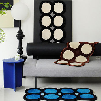 American-style Light Luxury High-grade Round Flocking Carpet Home Tufted Living Room Non-slip Sofa Cushion Bedroom Bay Window Bedside Blanket